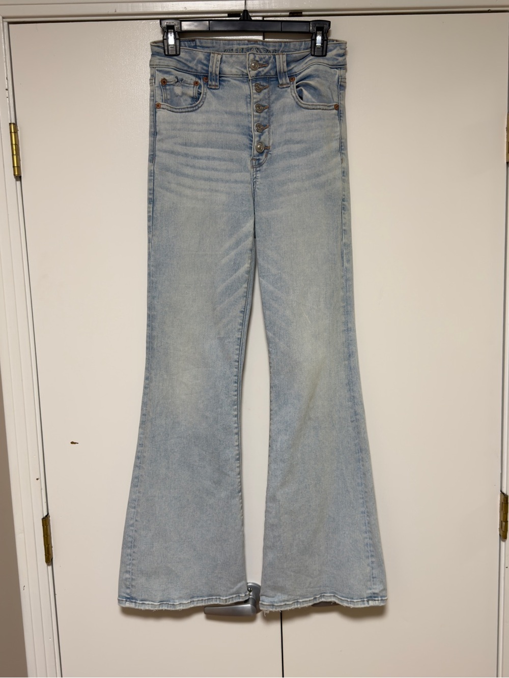 American Eagle Outfitters Light Wash High-Rise Flare Jeans